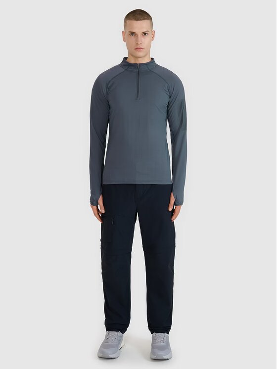 4F 4F Felpa tecnica 4FWSS25TFSWM493-22S Grigio scuro Regular Fit