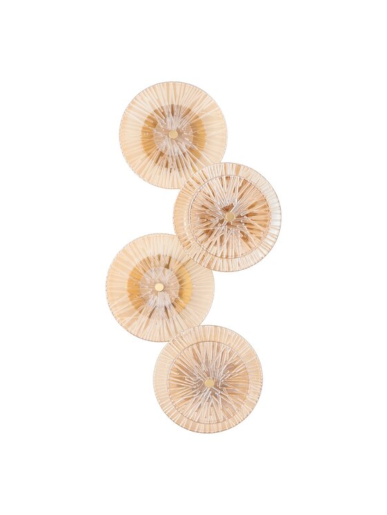 MIAhome MIAhome Lampa ścienna LUXIO-4 LED bursztynowa 32 cm Złoty