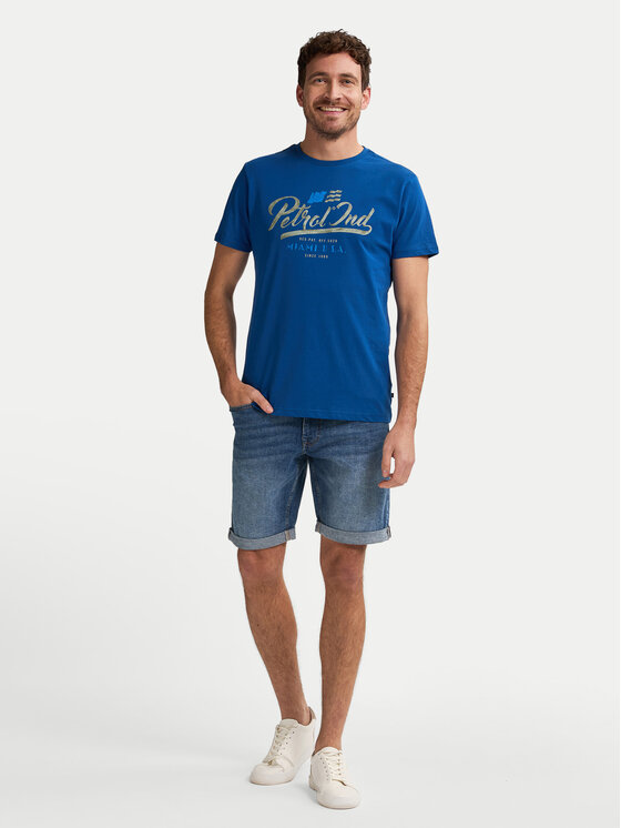 Petrol Industries Petrol Industries Pantaloni scurți de blugi M-1050-SHO002 Albastru Regular Fit