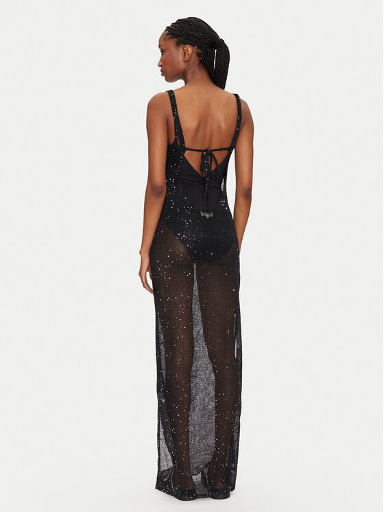 Guess Guess Strand ruha E5GK01 KCR20 Fekete Bodycon Fit