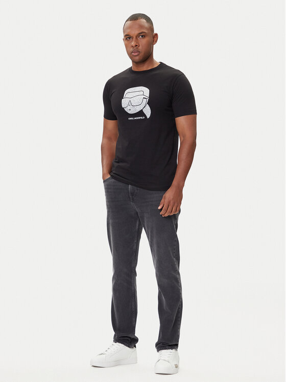 KARL LAGERFELD KARL LAGERFELD Marškinėliai 755066 554242 Juoda Regular Fit