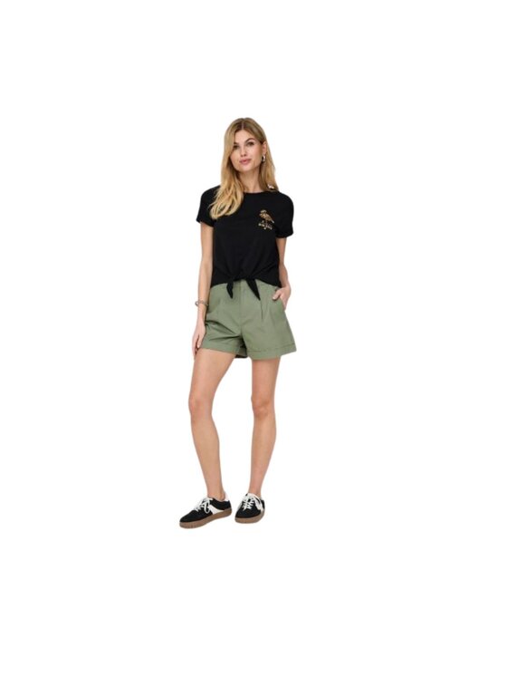 ONLY ONLY Pantaloncini di tessuto Pantalone onlzora hw chino Verde Regular Fit