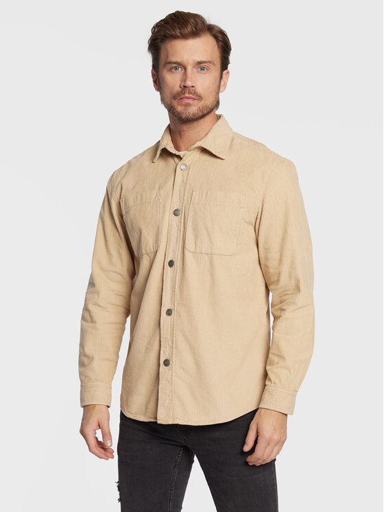 Camicia Moses 214090 Beige Regular Fit