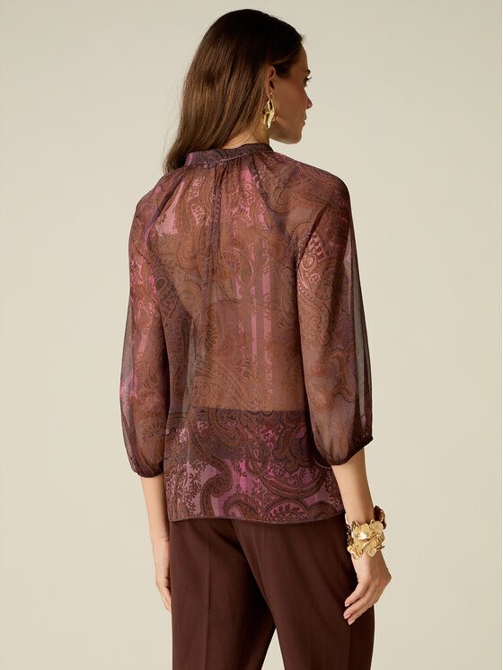 Oltre Oltre Koszula 5050J000980N0V7 Brązowy Regular Fit