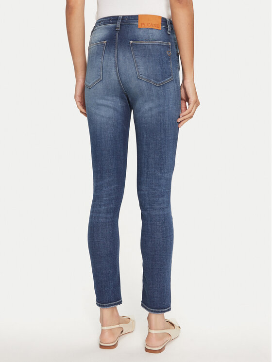 Please Please Τζιν P0SAYR7W6F Σκούρο μπλε Skinny Fit