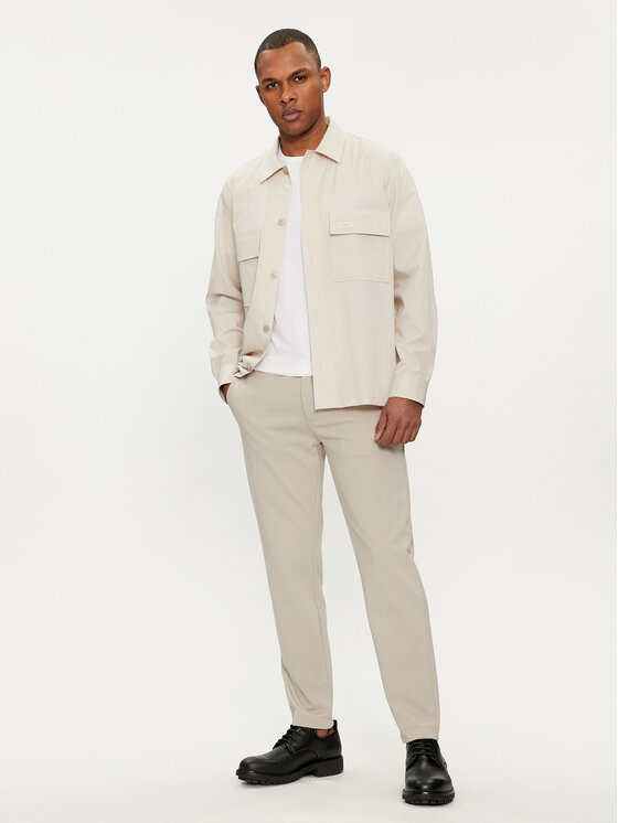 Calvin Klein Calvin Klein Koszula K10K111364 Beżowy Boxy Fit
