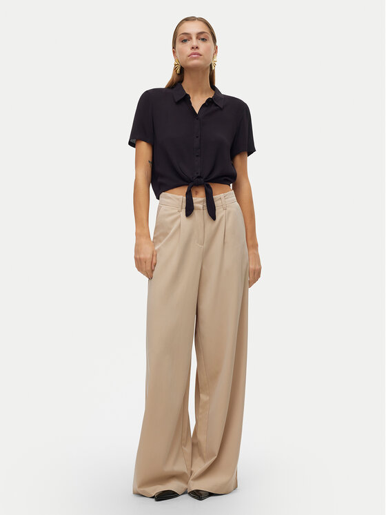 Vero Moda Vero Moda Koszula Menny 10303694 Czarny Relaxed Fit