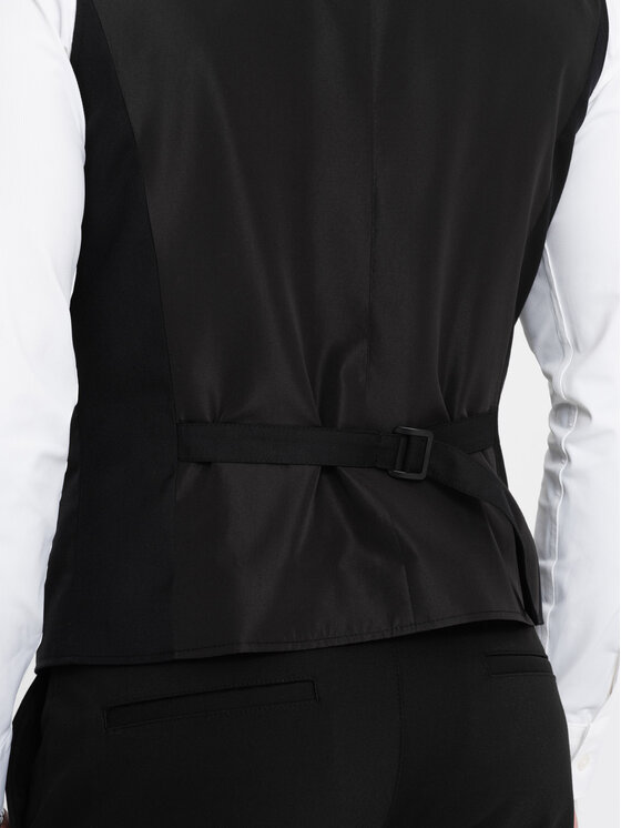 Ombre Ombre Kamizelka OM-BLZV-0112 Czarny Fitting Fit