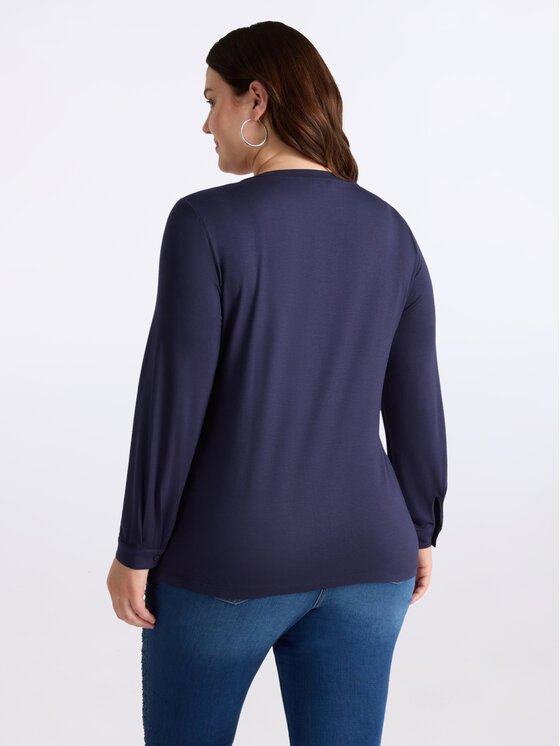 Fiorella Rubino Fiorella Rubino Bluzka G471L107830N034 Niebieski Regular Fit