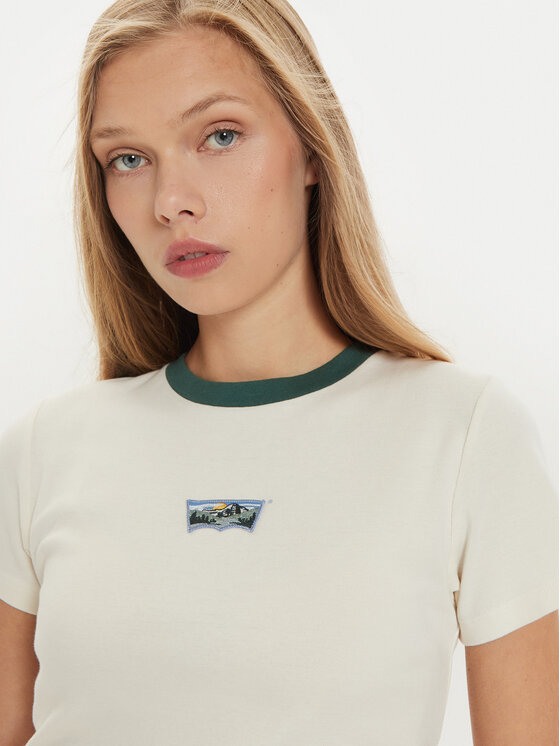 Levi's® Levi's® Majica Essential Sporty A8798-0014 Écru Slim Fit