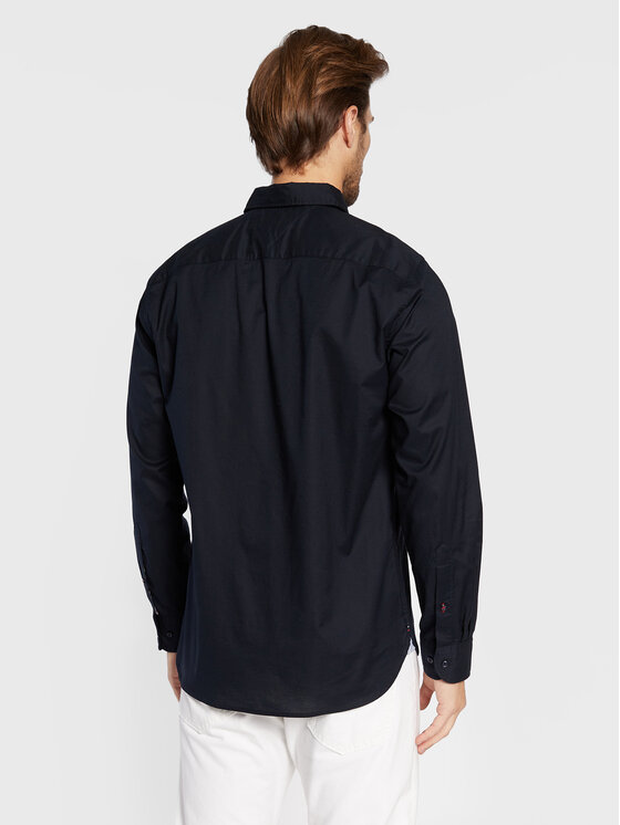 Tommy Hilfiger Tommy Hilfiger Koszula Core Flex Poplin MW0MW25035 Granatowy Regular Fit