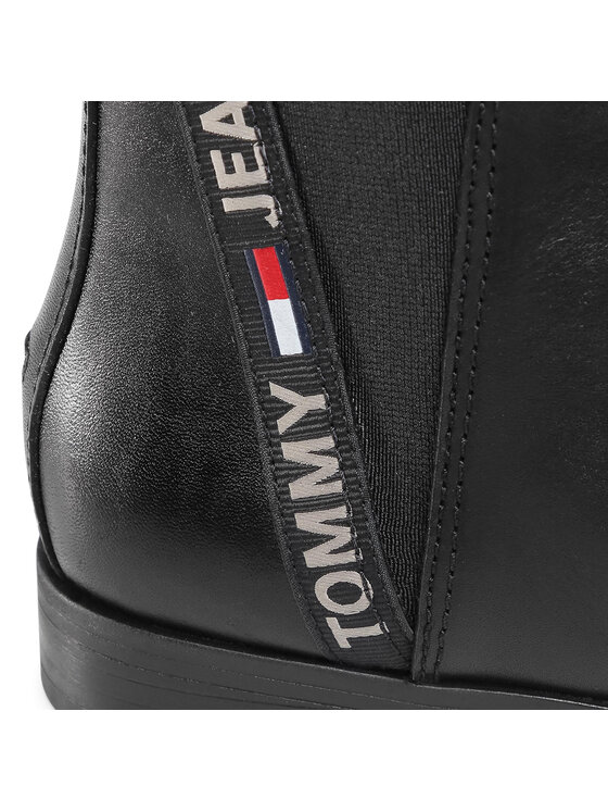 Tommy Jeans Tommy Jeans Ghete Jodhpur Essential Pointy Chelsea Boot EN0EN01068 Negru