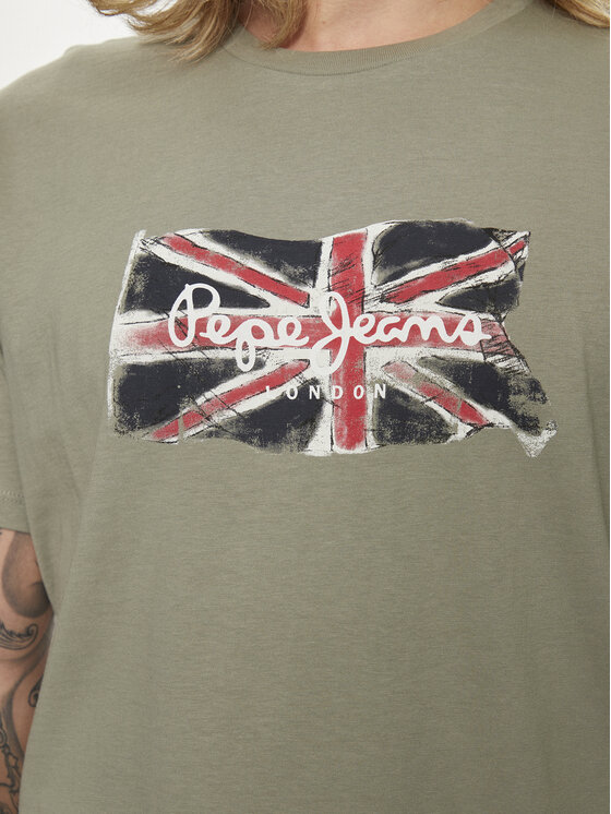 Pepe Jeans Pepe Jeans T-Shirt Clag PM509384 Zielony Regular Fit