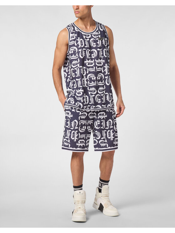 PHILIPP PLEIN PHILIPP PLEIN Tank top 9449 Tmavomodrá Regular Fit