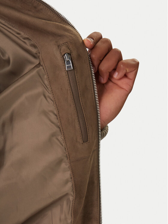 BOSS BOSS Шкіряна куртка H-Maparo 50547673 Бежевий Regular Fit