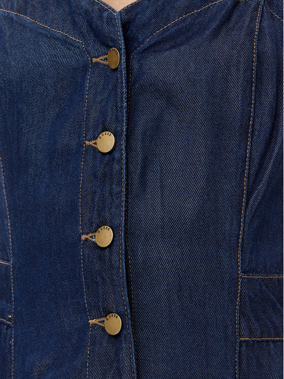 Guess Guess Džínsové šaty W5GK43 D5N61 Tmavomodrá Regular Fit