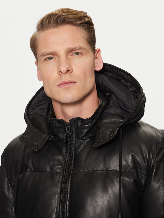 Serge Pariente Serge Pariente Lederjacke Vibes Schwarz Regular Fit
