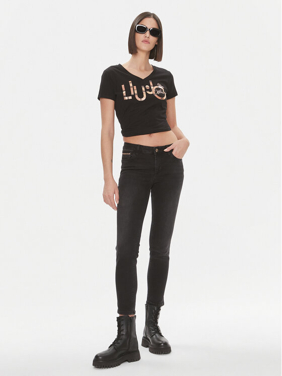 Liu Jo Liu Jo T-särk MF3338 JS923 Must Regular Fit