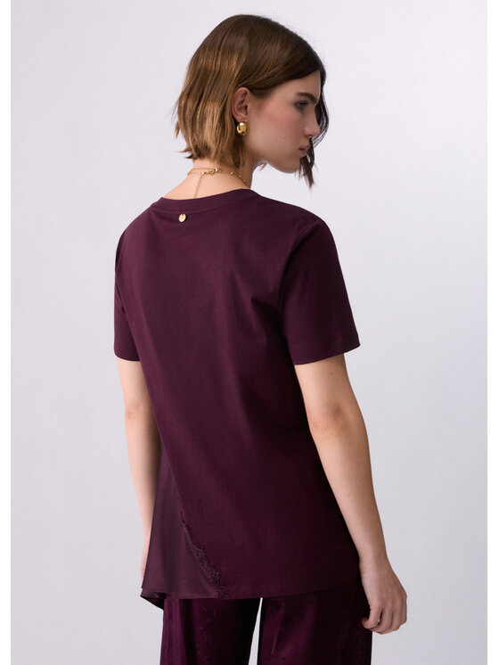 Liu Jo Liu Jo T-Shirt WF6139JS904X0786 Fioletowy Regular Fit