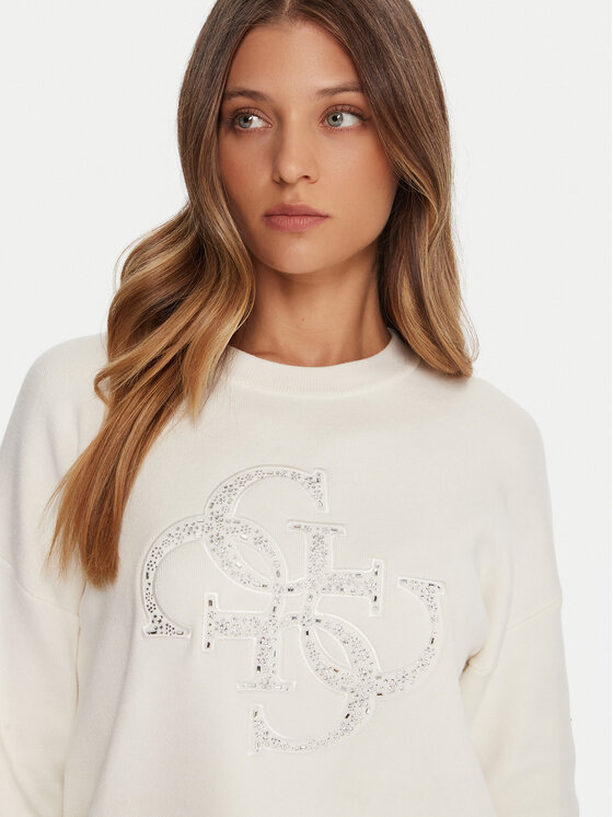 Guess Guess Megztinis W5BR42 Z26I2 Écru Relaxed Fit