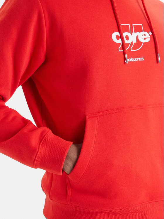 Jack & Jones Jack & Jones Pulóver Club 12290001 Piros Relaxed Fit