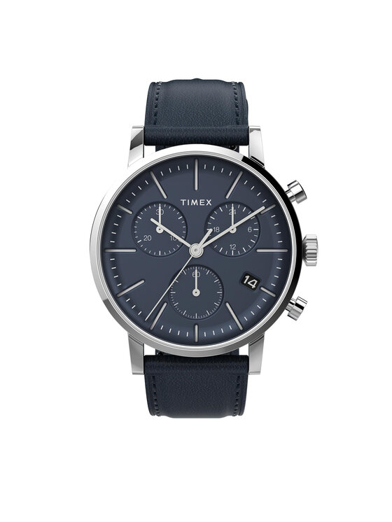 Timex Ročna Ura Midtown Chronograph TW2V36800 Mornarsko Modra