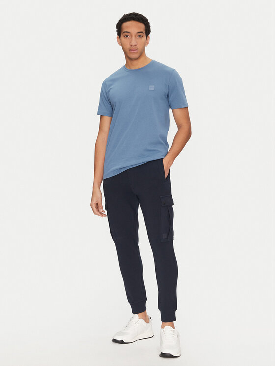 BOSS BOSS Majica Tales 50508584 Modra Relaxed Fit