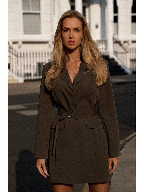 Made of Emotion Made of Emotion Každodenné šaty M749 Zelená Modern Fit
