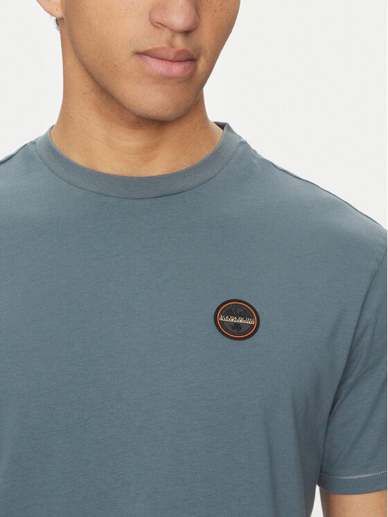 Napapijri Napapijri T-Shirt S-Badge NP0A4I3N Modrá Regular Fit