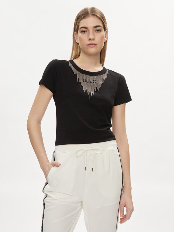 Liu Jo T-Shirt TA4195 J6040 Μαύρο Regular Fit