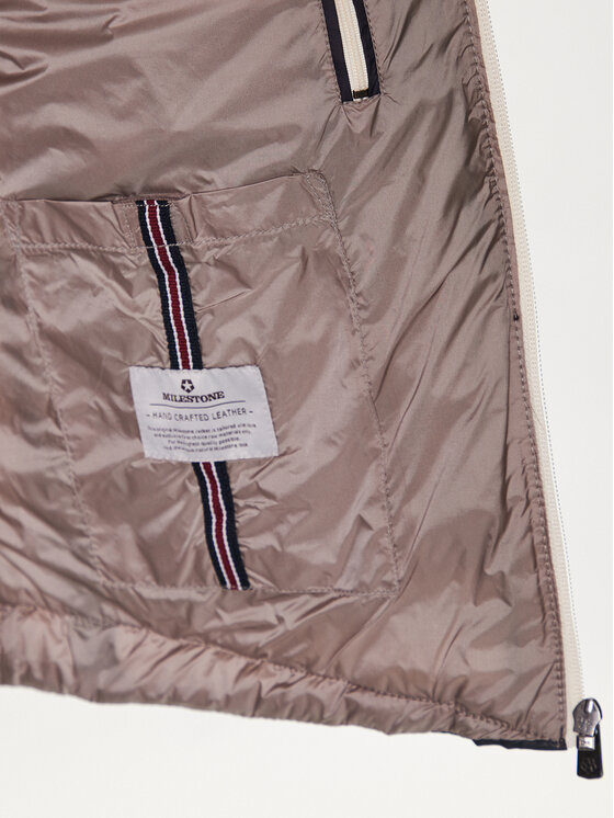 Milestone Milestone Ādas jaka Malik 991019 60215 Tumši zils Regular Fit