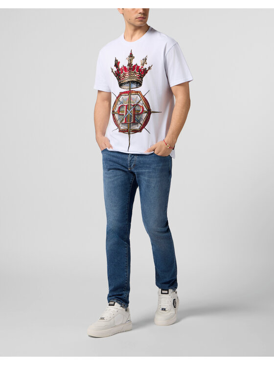 PHILIPP PLEIN PHILIPP PLEIN T-Shirt 29021 Biały Regular Fit