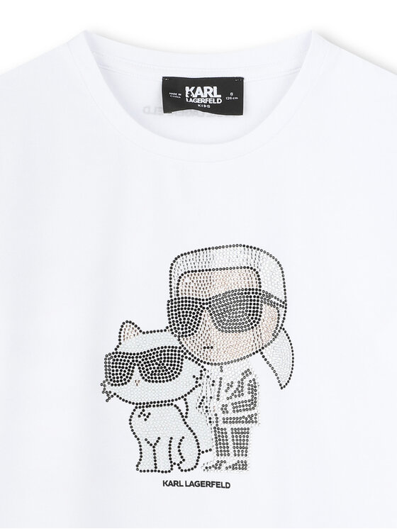 Karl Lagerfeld Kids Karl Lagerfeld Kids Tričko Z30489 D Biela Regular Fit