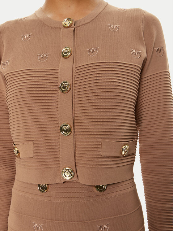 PINKO Pinko Ζακέτα Ciliegio 102881 A1LK Μπεζ Regular Fit
