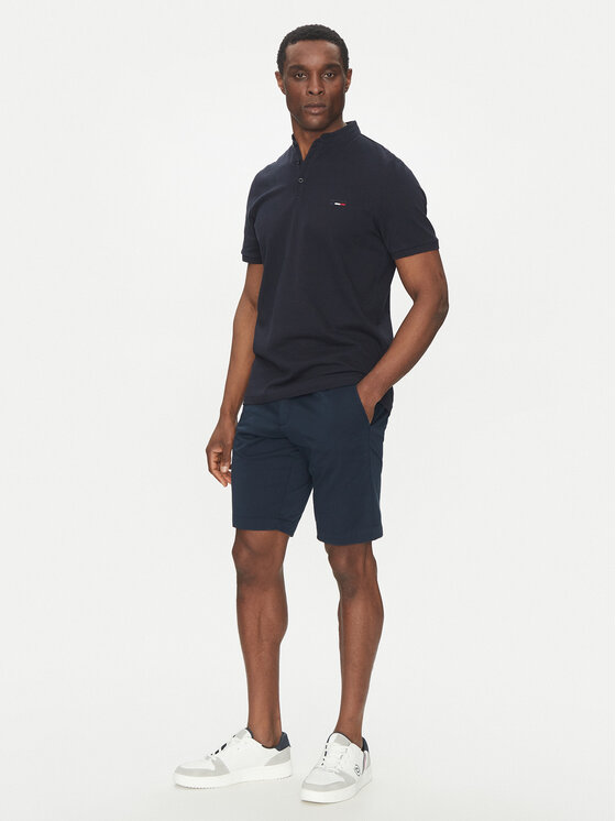 Hechter Paris Hechter Paris Bavlnené šortky 26664 151365 Tmavomodrá Regular Fit