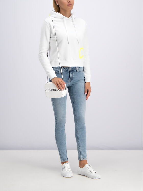 Calvin Klein Jeans Calvin Klein Jeans Μπλούζα J20J211480 Λευκό Regular Fit