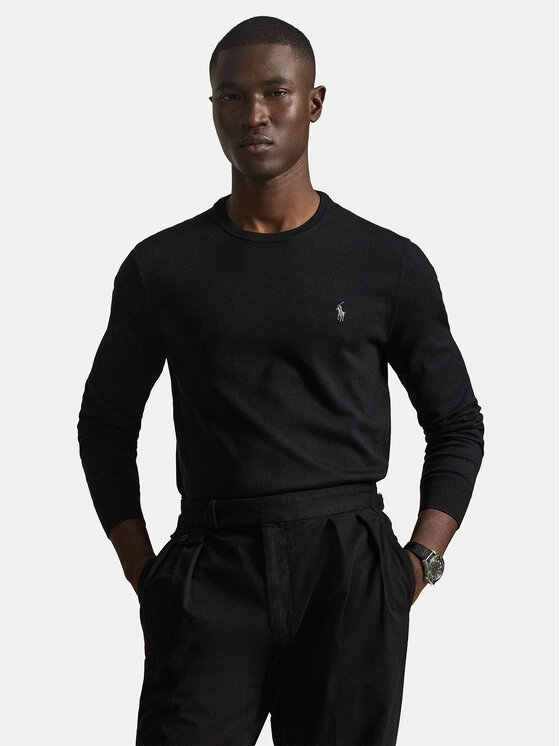 Polo Ralph Lauren Polo Ralph Lauren Sveter Ls 710684957008 Čierna Slim Fit