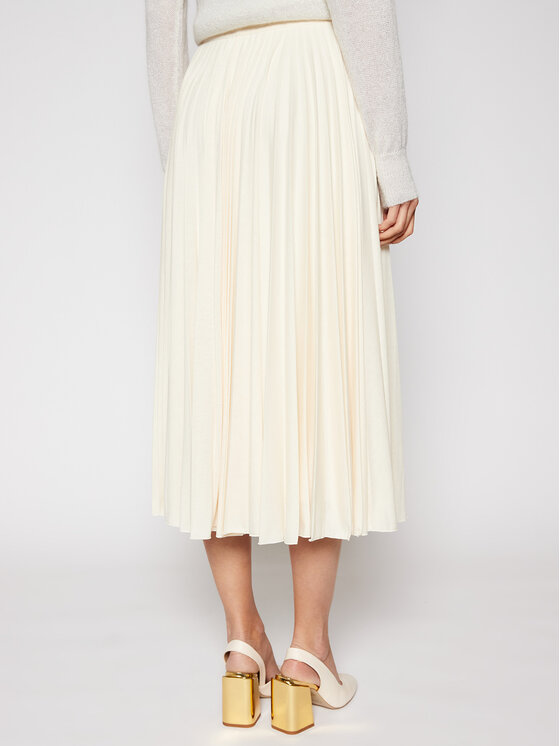 Max Mara Leisure Max Mara Leisure Faltenrock Colibri 37710116 Beige Regular Fit