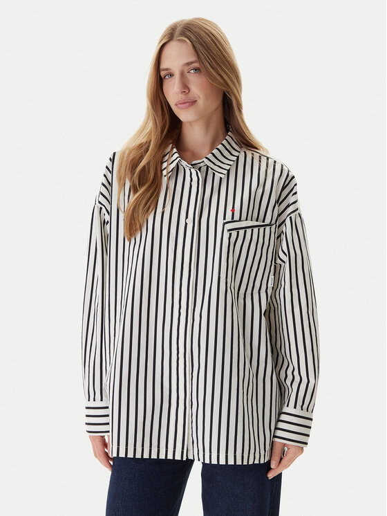 Mustang Mustang Camicia Salinas 1016729 Écru Oversize