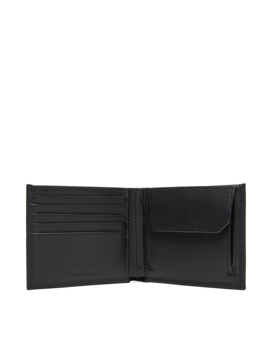 Calvin Klein Calvin Klein Vīriešu maks Ck Must Billfold W Coin LV04D1043G Melns
