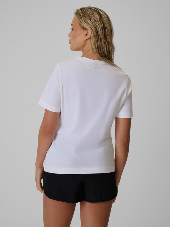 4F 4F T-Shirt FOB SUMMER Biały Regular Fit