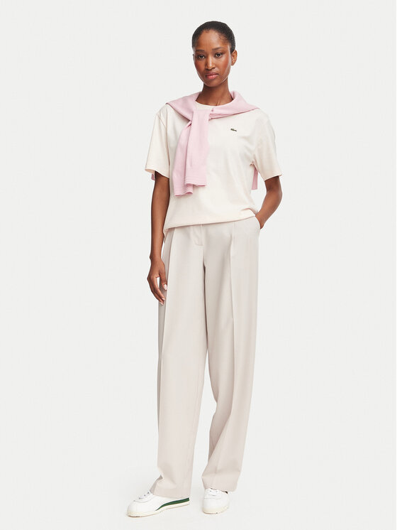 Lacoste Lacoste Тишърт TF7215 Светлорозов Regular Fit