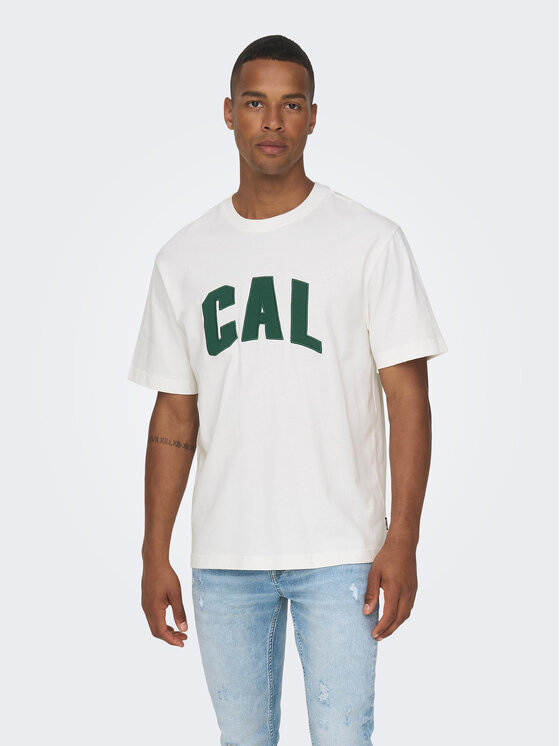Only & Sons Only & Sons Футболка 22026375 Білий Relaxed Fit