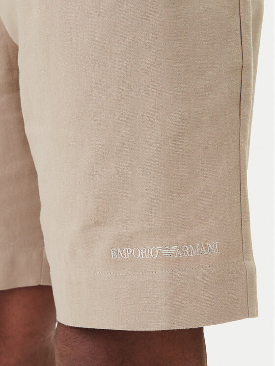 Emporio Armani Emporio Armani Pantalon scurți din material EM000681 AF20590 U6213 Bej Regular Fit