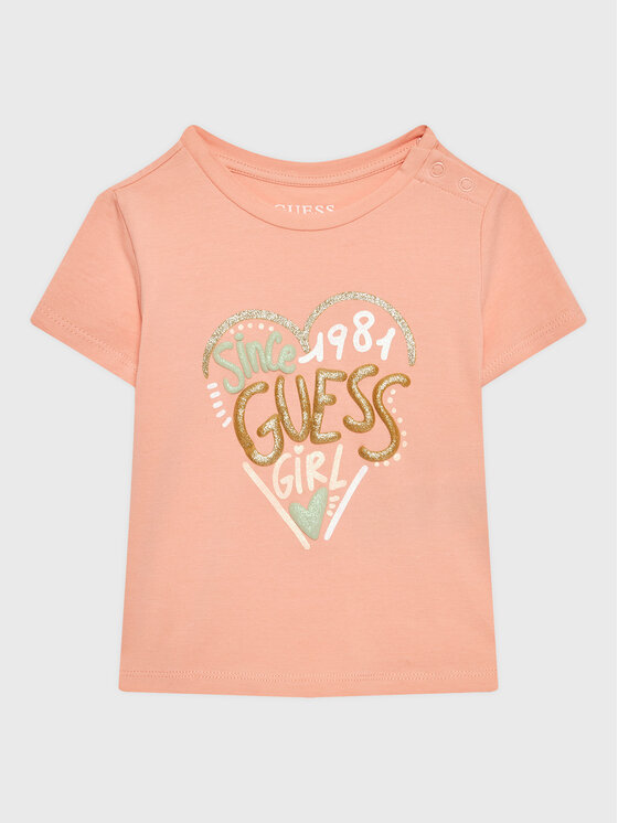 Guess T-krekls A3GI01 K6YW1 Rozā Regular Fit