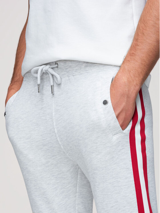 Ombre Ombre Spodnie dresowe P1519 Szary Regular Fit