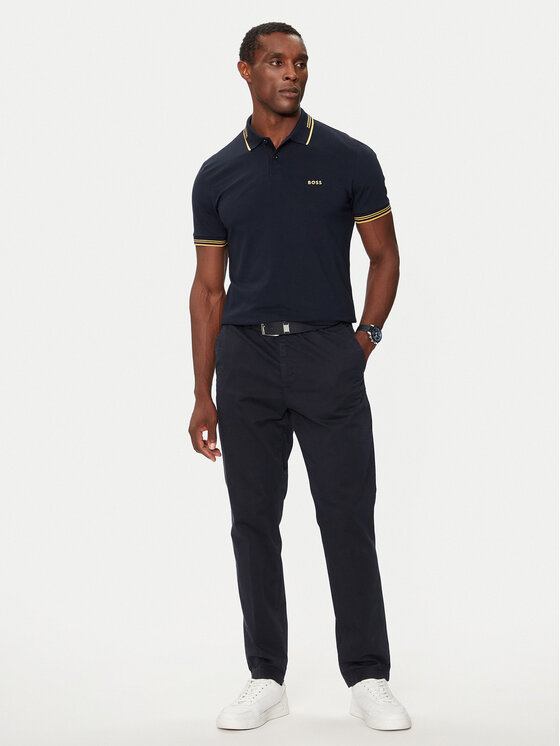 BOSS Boss Polo särk Paul 50506193 Tumesinine Slim Fit