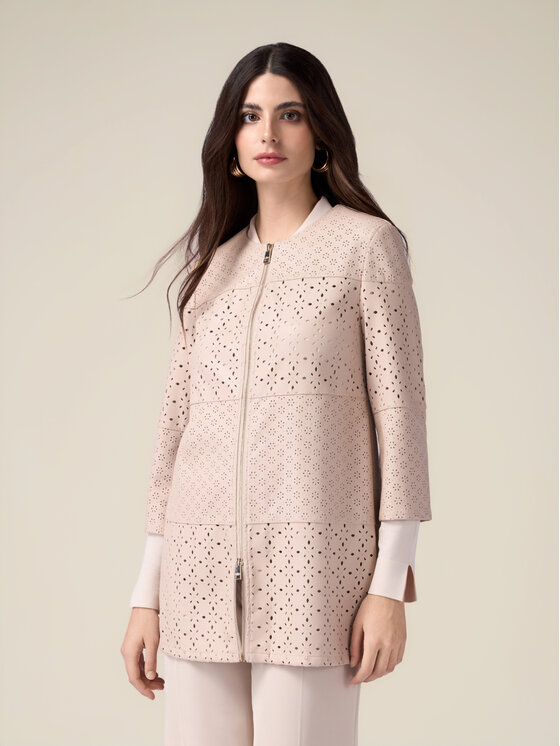 Oltre Oltre Giacca in similpelle R356R002158N002 Beige Regular Fit