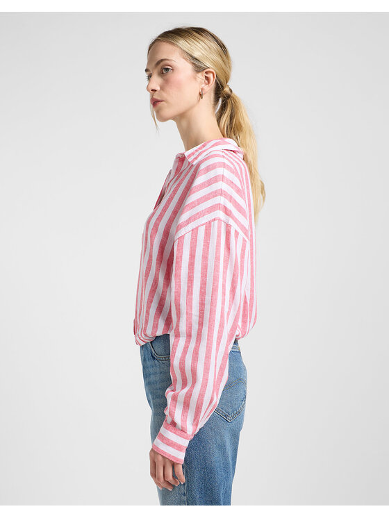 Lee Lee Camicia Elasticated Shirt Rosa Regular Fit