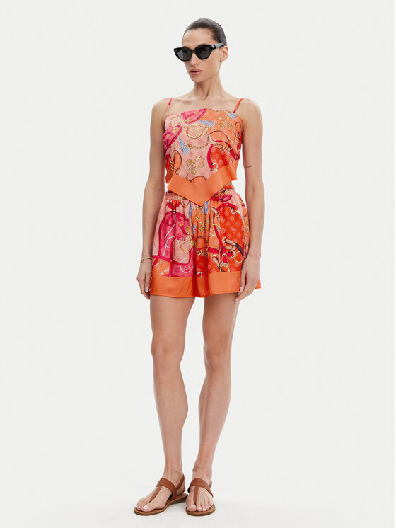 Guess Guess Felső E5GH02 WH4V0 Narancssárga Regular Fit
